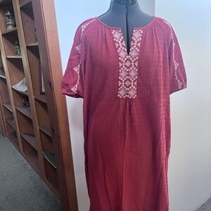 J. Jill Burnt Orange Textured Dress